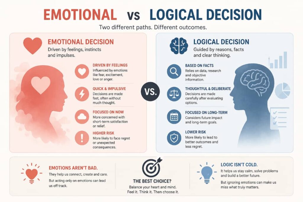Emotional vs logical